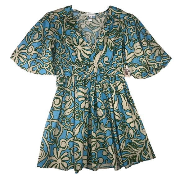 Sincerely Jules Womens Floral Print Mini Dress Large - Picture 1 of 11